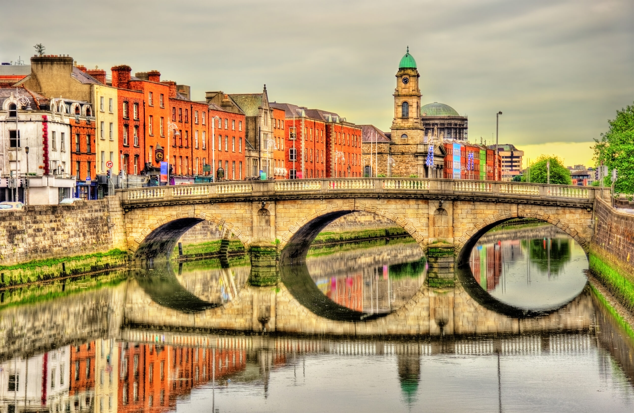 View of Mellows Bridge in Dublin - Ireland