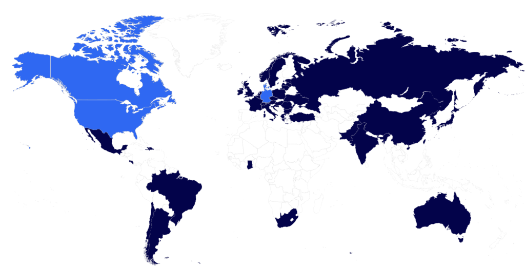 A map of the world