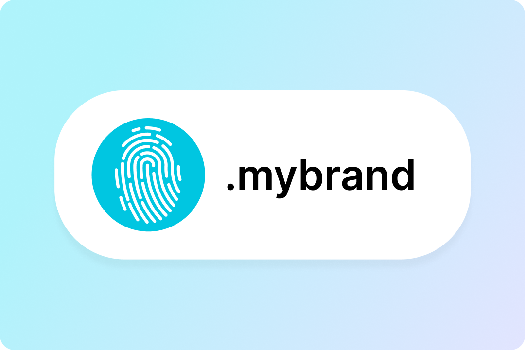 A fingerprint domain beside ".mybrand"